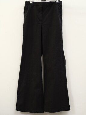 Anthropologie Maeve High-Waisted Wide-Leg Trousers Pants Black S-4 290547